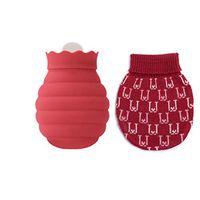 OBRlygeuaw Explosion Proof Tasteless Hot Water Bottle,Silicone high Density Water Injection Style for Pain Relief hot Compress and Heat Therapy-red 10x13.5cm(4x5inch)