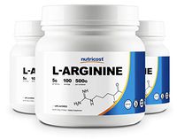 Nutricost L-Arginine (500G) (3 Bottles) - Pure L-Arginine Powder (500G Each) - 5G Per Serving …