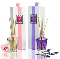 Manu Home Spring Diffuser Sets ~ Made with Relaxing Aromatherapy Oils ~ Helps Relieve Stress & Anxiety! Ready to Gift ~ Lavender & Rose Scents~ Made in The USA~