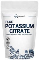 US Origin Pure Potassium Citrate Powder, 1 KG (35 Ounce), Strongly Supports Mineral Balance, Heart Health and Immune System, No GMOs and Vegan Friendly