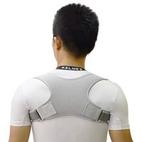 Adjustable Back Posture Corrector Clavicle Spine Back Shoulder Lumbar Brace Support Belt Posture Correction Prevents Slouching (Color : Gray)