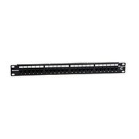 Hellermann Tyton PP110C624 Category 6 Universal 24 Port Patch Panel, 1U, Black