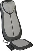 Relaxzen Full Back, Neck Rolling, and Shiatsu Massager with Heat, Gray