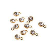10Pcs Golden Crystal Clasp Charms Beads Pendants Fit Bracelet DIY Jewelry Prom Bright Cute Stylish For gift Simple Lovely Cheap Elegant Jewerly Women
