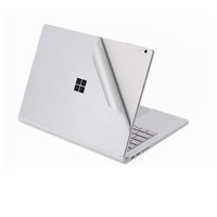 ProElife 3M Sticker Full Body Protector Decal Skin Show Logo for Microsoft Surface Book 13.5" (2015 Released) & Surface Book 2 (Model: HMW-00001, Core i5, 2017 Released) (Silver Color)