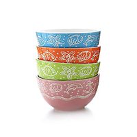 Bowl Bowl simple ceramic bowl household personality children bowl noodles fruit salad bowl breakfast porridge bowl small soup bowl creative tableware microwave oven and disinfection cabinet - 4 Hotel