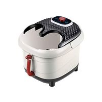 YXMxxm Foot Spa Bath,Spa Roller Massage Modes,Oxygen Bubbles Red Light,Heat Preservation Cover Dustproof,Foot Bath Massager with Heat