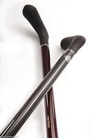 Harvy Red Ergomaster Carbon Fiber Adjustable Length Soft Grip Handle Walking Cane