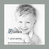 22x22 Sea Foam / Silverpine Custom Mat for Picture Frame with 18x18 opening size (Mat Only, Frame NOT Included)
