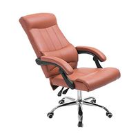ZLFLD Office Chair Leaning on a Table Computer Software Office Chair (Color : Brown)