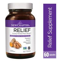 Natural Pain Relief Supplement, New Chapter Relief Supplement with Turmeric for Inflammation Support + Mobility + Gluten Free - 60ct (1 Month Supply)