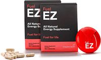 Fuel EZ All Natural Energy Capsules - Jitter-Free Focus, Immune Boost & Mood Supplement - Non-Crash Extended Release Pills - Guarana & Green Coffee Bean Extract, Caffeine, L-Tyrosine, B12-24 Servings
