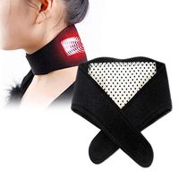 RZDJ Health Care Neck Support Massager 1Pcs Tourmaline Self-Heating Neck Belt Protection Spontaneous Heating Belt Body Massager (Color : Black)