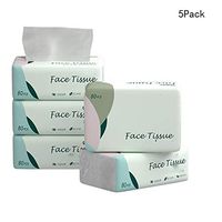 4 Layers Facial Tissue Thickening Unscented 80 Sheets Soft Dry Printed Baby Paper Towels Natural Toilet Paper Table Kitchen Household Tissue for All Type of Skin (5 Pcs)