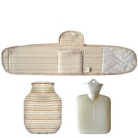 WF Hot Water Bottle - Hand Warmer Children's Warm Belly Hot Water Bottle Warm Po (Color : Beige, Size : 58 * 16)