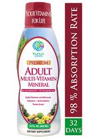 Tropical Oasis Adult Liquid Multivitamin -Liquid Multi-Vitamin and Mineral Supplement with 125 Total Nutrients Including; 85 Vitamins & Minerals, 23 Amino Acids, and 18 Herbs - 16 fl oz, 32 serv