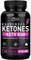Keto BHB Exogenous Ketones Pills (2720mg | 120 Capsules) Keto Pills w. goBHB Salts, Natural Caffeine & L-Carnitine - Keto BHB Oil Capsules Beta Hydroxybutyrate for Weight Loss Keto Vitamins Keto Salts