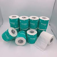 Kingess Paper Toilet Roll Paper Soft Absorbent Paper Towels,100% Natural 3-Ply Wood Pulp Toilet Paper Bath Tissues,Hollow Roll Paper, White Color (12 PCS)