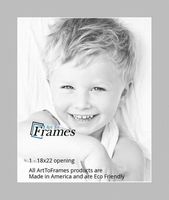 18x22 Gray / TV Grey Custom Mat for Picture Frame with 14x18 opening size (Mat Only, Frame NOT Included)
