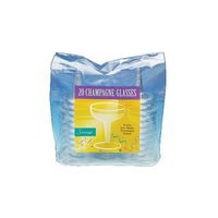 2 Pc Clear Plastic Champagne Glasses | 20 Ct