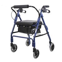 Walker Rollator with Drive Lockable Brakes Fold Up and Back Support,Wheels,Seat for Elderly, Seniors, Handicap, Disabled,Red,Max 150kg(330 lbs)