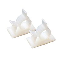 VORCOOL 50 Pack Adjustable Cable Tie Clips Adhesive Wire Clips Nylon Wire Clamps for Car, Home and Office White