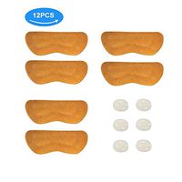 Heel Grips Pads Liner,PremiumSoft Suede Leather Heel Grip for Improved Shoe Fit and Comfort(Thicker-0.18 inch,3 Pair)，Gift for 6 Pcs Heel Protectors