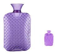 Large Cartoon Thick Durable Hot&Cold Water Bottle Hand Warmer, 1 L, Violet