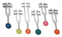 Radical Sacred Solfeggio 6pc Weighted Tuning Forks with Rubber Balls - DNA Repair - Blessings Miracles Awakening Liberation