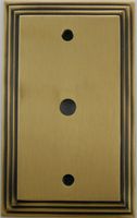 Deco Step Style Antique Brass 1 Gang Cable TV Wall Plate