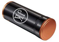 Personalized Visol Carlos Black with Copper Rim 7-Cigar Desk/Travel Cigar Humidor - Free Engraving (Two Initials)