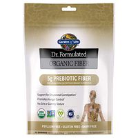 Garden of Life Dr. Formulated Organic Prebiotic Superfood Fiber Supplement for Constipation Relief and Hunger Control, Vegan, Unflavored, 6.8oz (192g) Powder *Packaging May Vary*