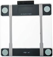 Weighmax BF440 Modern Tempered Glass Digital Bathroom Body Fat Scale, 440 lb
