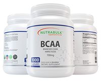 NutraBulk Premium BCAA (Branched-Chain Amino Acid) 700mg Capsules - 1000 Count
