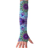 YanHill Cooling Arm Sports Arm Sleeves Psychedelic Art UV Sun Protection Arm Sleeves with Thumb Holes for Basketball, Football, Baseball, Cycling, Volleyball, Or Other Activities
