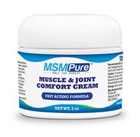 Kala Health MSMPure Maximum Strength Muscle & Joint Comfort MSM Cream, Fast Acting & Non-Staining Formula, Made in The USA, 2 oz