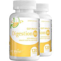 Digestion 360 with Ginger Root, L-Glutamine, Bitter Artichoke and Magnesium for Digestion, Gut Health, Bloating and Bowel Movement Regulation - 60 Capsules Per Bottles