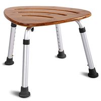 Toilet Stool - Metalic Fanshaped Bamboo Bath Seats Shower Chair For Bathroom child Toilet Training