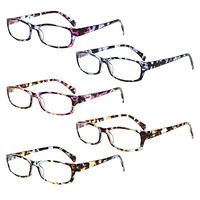 5-Pack Reading Glasses Blue Light Blocking Anti Eyestrain Computer Reading Glasses for Women and Men Readers(Mix Color-C1,2.75)