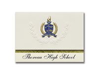 Signature Announcements Thoreau High School (Thoreau, NM) Graduation Announcements, Presidential style, Basic package of 25 with Gold & Blue Metallic Foil seal