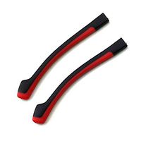 ODL 2 Pack Eyeglass Replacement Temple Tip Sleeves Non-Slip Soft Silicone (Red)