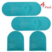 Pain Relief Flexible Ice Pack for Injuries Hot Cold Therapy Reusable Gel Pack/Heat Wrap - Great for Back, Waist, Shoulder, Neck, Ankle, Knee and Hip (2 Pack) (4 Pack (Teal))