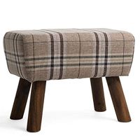 Lazy Sofa Yoga Stool Solid Wood Shoe Bench Sofa Stool Cloth Block Living Room Footstool Small Stool Shoe Bench Multipurpose Cotton Cloth Versatile and Versatile Solid Wood Stool Bath & Shower Aids