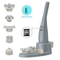 Handheld Massager Deep Tissue Massager Ennokey Rechargeable Cordless Portable Electric Percussion Muscle Massager for Back Neck Shoulder Arms Leg Pain Relief (Grey)