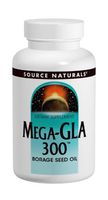 Source Naturals Mega-GLA 300 - Borage Seed Oil That Is Hexane-Free - 60 Softgels