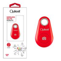 Quikcell Selfie Shutter Remote Bluetooth Headset for Apple & Android - Retail Packaging - Red