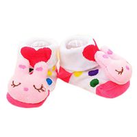 3 Pairs Non-Slip Newborn Baby Boy Girls Toddler Socks Warm Non-Skid Stockings Baby Gift for 6-12 Month Baby-A06