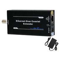 HDView Ethernet & Power Over Coax Adapter Converter, EoC PoC, BNC & RJ45 Jacks, Send Ethernet and PoE Power Signal 3200ft Over Coaxial Cable, Convert IP Cameras to Analog Cameras (Receiver)