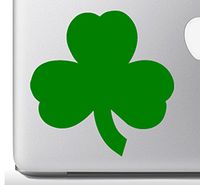 Irish Pride #4 - Shamrock Clover Leaf - Green 5" Vinyl Decal Sticker Car Macbook Laptop