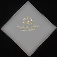 Lot Od 250 Beverage Napkins Wedding Napkins Custom Napkins Party Favors